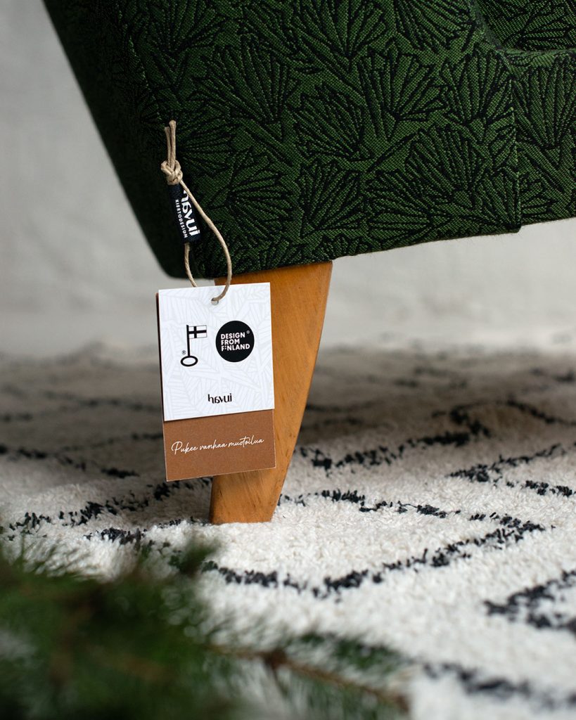 Kunnostettu Havui-nojatuoli