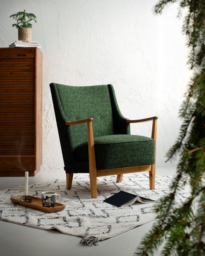 Kunnostettu Havui-nojatuoli